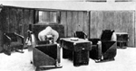 Ontvangkamer op de tentoonstelling der 'Arts D�coratifs' te Parijs, 1925. Ontworpen door De Klerk in 1916, uitgevoerd door 't Woonhuys
