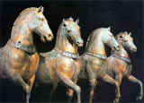 Bronzen paarden, Byzantijns, nu: Venetië-Museo Marciano (kopieën op de San Marco)
