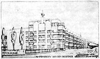 Amsterdam-West, woningbouw aan de Hoofdweg, ontwerp van J.M. van der Mey