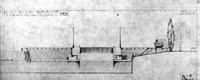 P.L. Kramer, ontwerp van de brug Nassauplein/Singelgracht, potlood