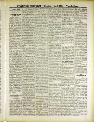 Utrechts Nieuwsblad 14 april 1914